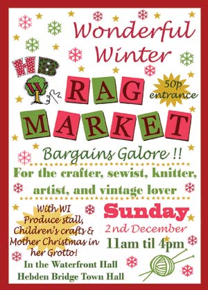 HEBDEN BRIDGE WI WONDERFUL WINTER RAG MARKET