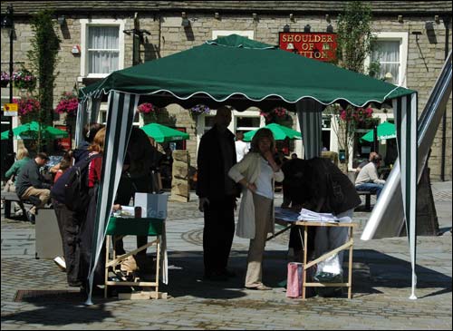 In the square