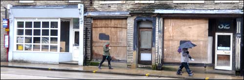 Near derelict shops on Market Street