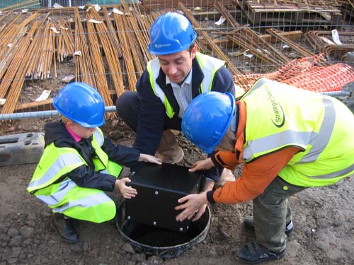 Time Capsule being buried