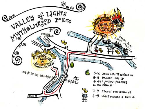 Mytholmroyd Parade map