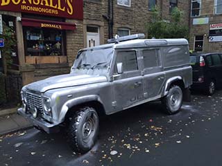 Police car sprayed