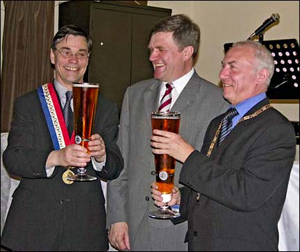 Giant glasses from the Warsteiner Brewery