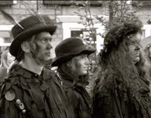 Morris dancing in the square