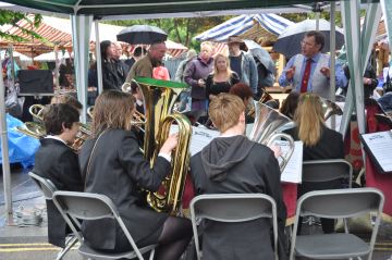 Band play at Big Green Market