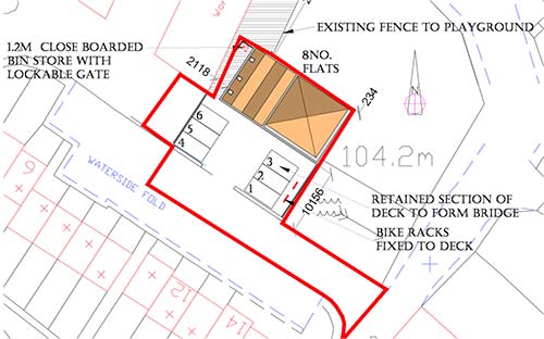 New build residential development of 8 apartments and associated parking provision.